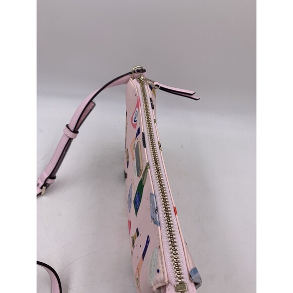 Kate Spade Triple Gusset Crossbody DOWN CHAMPAGNE NWT Blemished - Picture 12 of 13